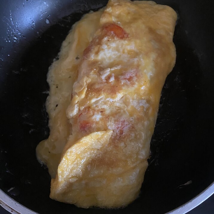 ぷりぷり茹で海老たっぷり卵焼き